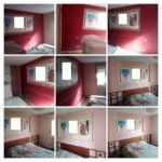 Dormitorio antes y despues Rojo a Rosa -COLLAGE